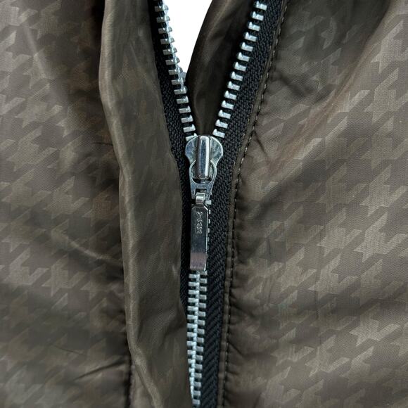 Comme Ca Ism Houndstooth Lightweight Jacket SZ OS Women's Brown Relax Classic - Picture 5 of 13